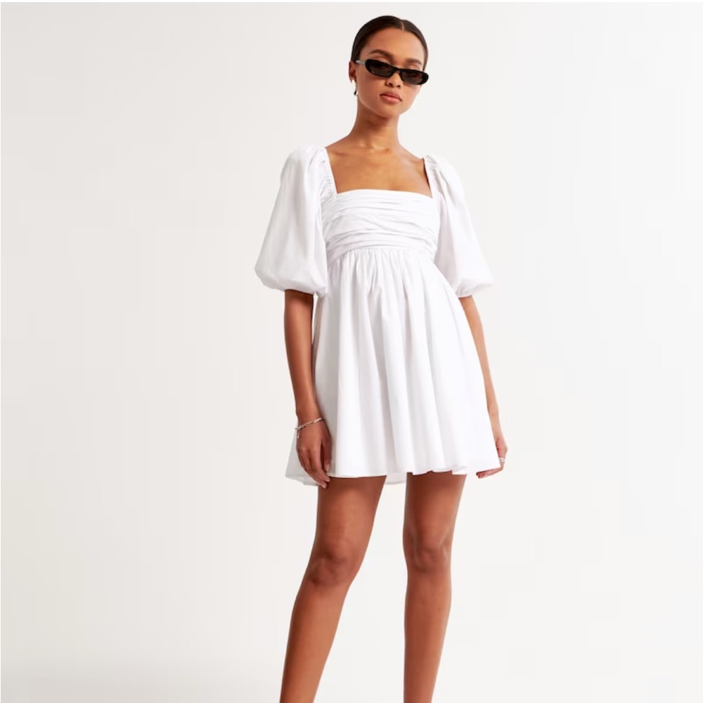 Emerson Ruched Puff Sleeve Mini Dress